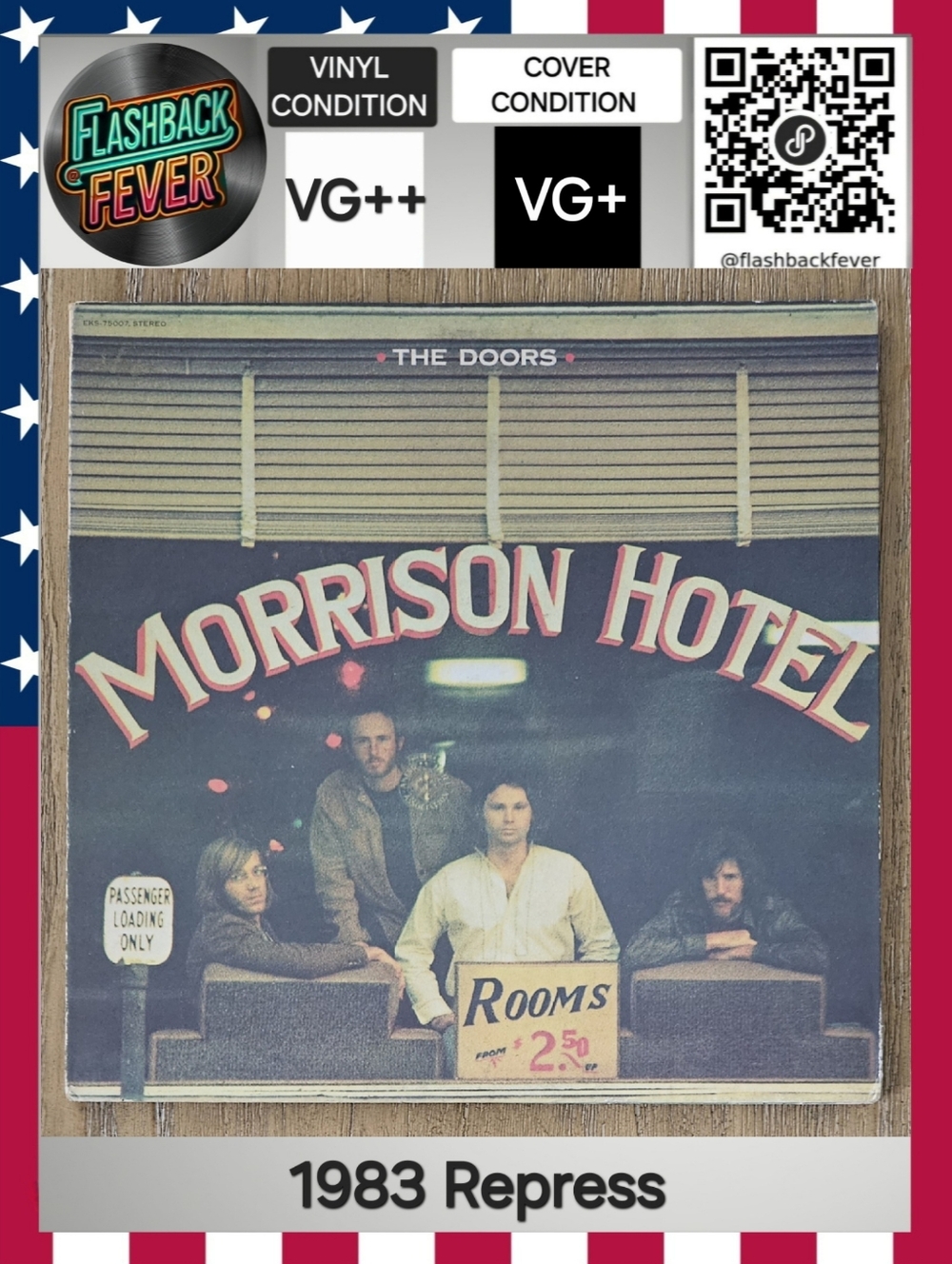 THE DOORS•Morrison Hotel•US 1983 (#EKS-75007) Columbia, Repress